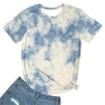 thumbnail image 5 of Fesfesfes Exercise Clothes for Women Fashion Women's Casual Short Sleeve Round-Neck Printed Ladies Tops Blouse Women's Short Sleeve Tops L(US:8), 5 of 5