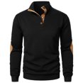 thumbnail image 3 of Quarter Zip Pullover Men Clearance Mens Corduroy Henley Sweatshirts Pullover Long Sleeve Button Up Fashion Casual Sweater Shirt, 3 of 4