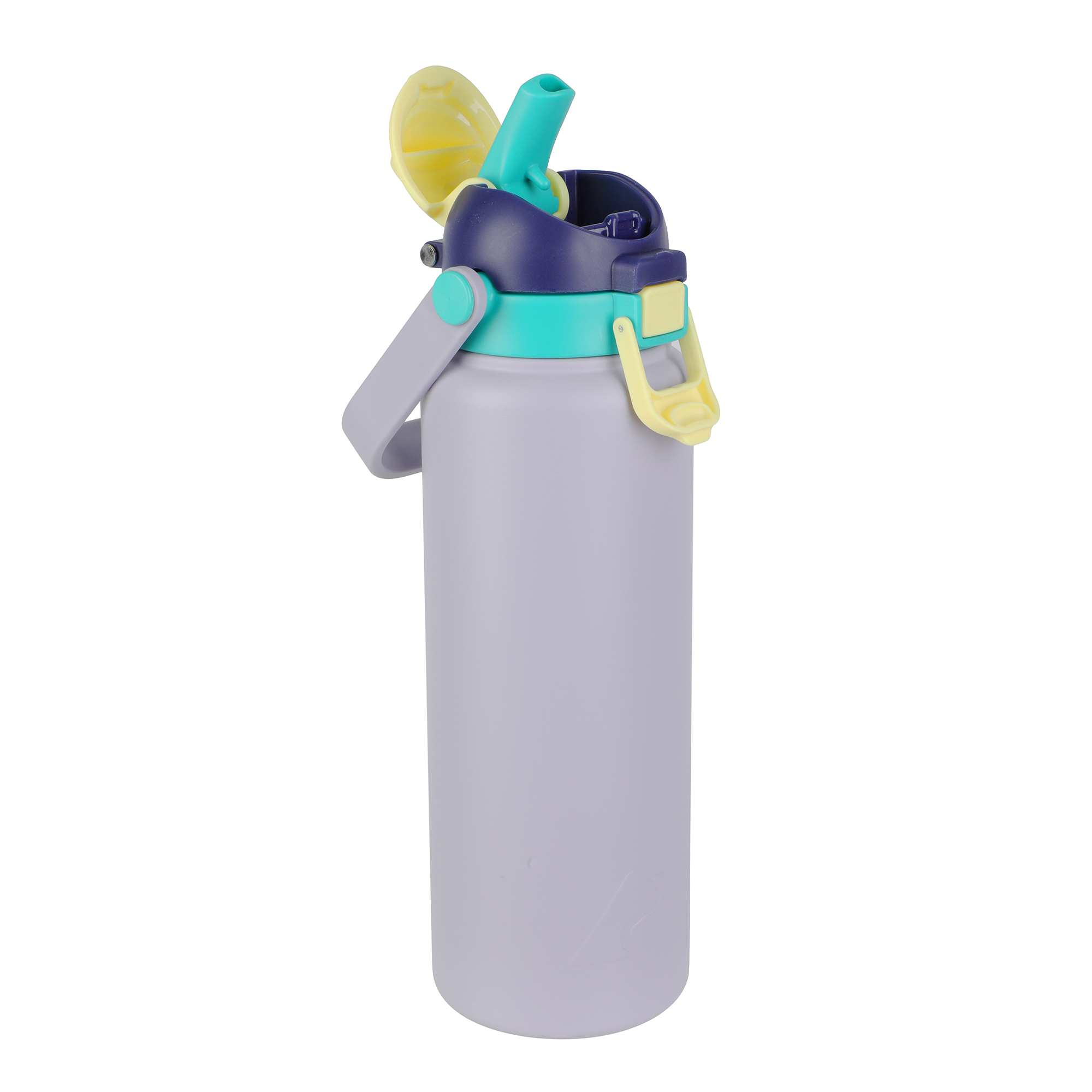 Botella de agua de acero inoxidable al vacío Ozark Trail de 30 oz con tapa dual para sorber y verter, color púrpura 6