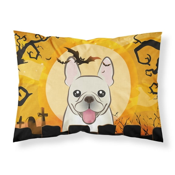 Carolines Treasures BB1796PILLOWCASE Halloween French Bulldog Fabric Standard Pillowcase Standard multicolor