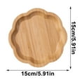 thumbnail image 3 of SSZMDLB under $5 Bamboo Serving Trays, Wood Snack Platter, Natural Round Rectangular Tray for Kitchen, Dining, Party, Fruit, Cheese, Appetizer, Decor, 3 of 6