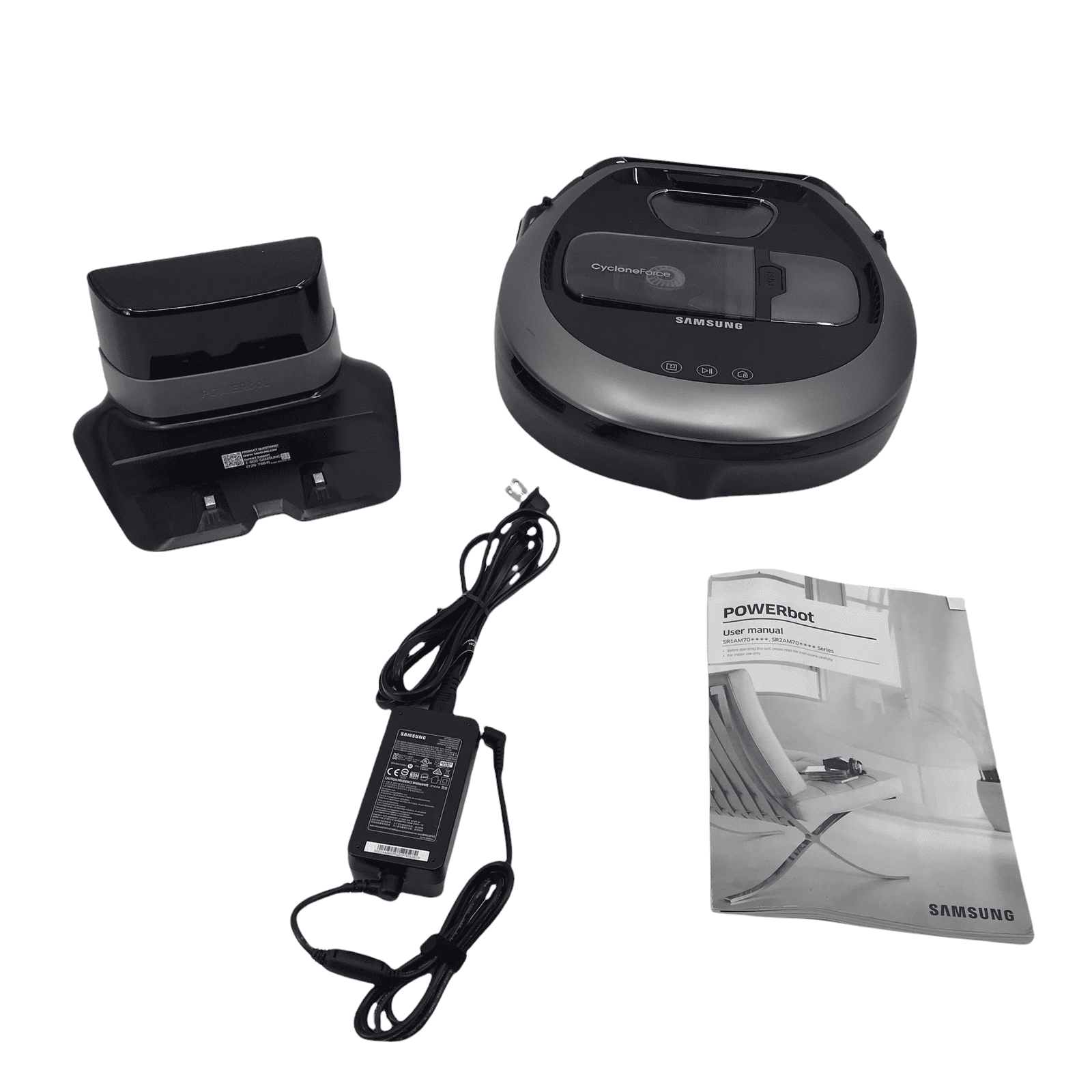 Samsung R7065 Robot Vacuum SR2AM7065WS w/ WiFi Connectivity Satin Titanium Used