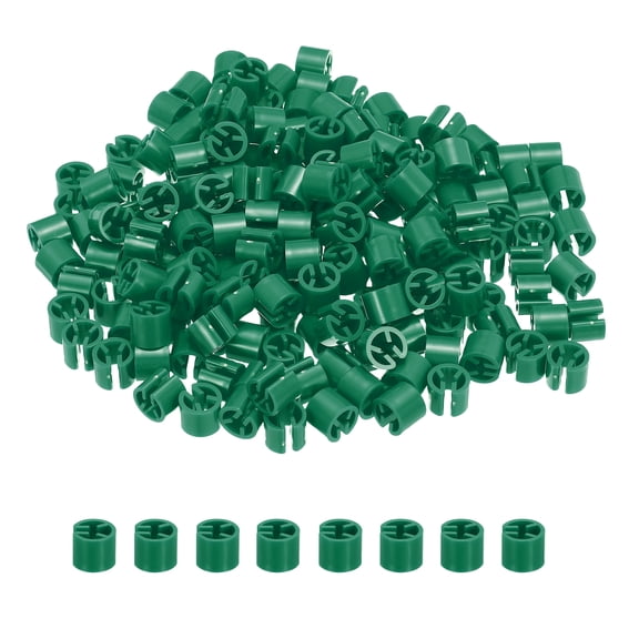 Uxcell 300 Pcs Clothes Hanger Marker Blank Plastic Tags Fit 3mm Rod, Dark Green