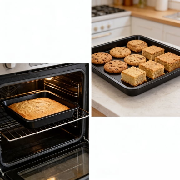 8X8 Baking Pan,8.86In Non-Stick Square Cake Pan, Rust-Resistant Baking Pan For Cakes, Brownies & Lasagna, Dishwasher Safe Easy Clean
