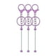 thumbnail image 3 of 3 piezas de llavero con cuentas, barras, kits para hacer cadenas, suministros para manualidades, llavero con cuentas para el Día de San Valentín, a la Púrpura, 3 of 10