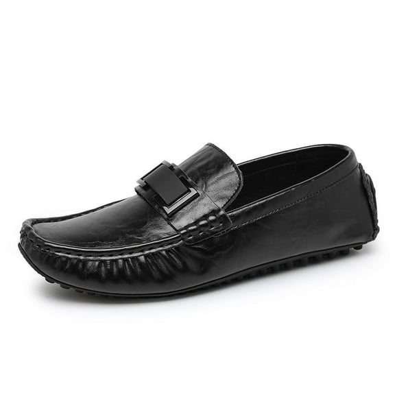 Men's Casual Loafers Slip On Leather Shoes Lightweight Driving Shoes Moccasins Classic Penny Loafer Flats Boat Shoes Outdoor Walking Shoes
