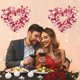 thumbnail image 5 of Valentine's Day Flower Wreath Window Decoration Wall Pendant, 5 of 6