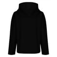 thumbnail image 4 of 2025 New Women's Solid Color Half Zip Up Fleece Hooded Sweatshirt, Long Sleeve Oversized Pullover with Drop Shoulder and Pocket, Casual Comfort Wear for Daily Life and Outdoor Activities Black L, 4 of 8