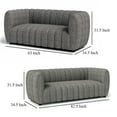 thumbnail image 5 of Hery Sofa and Loveseat Set- Gray Boucle- Vertical Channel Tufting, 5 of 5