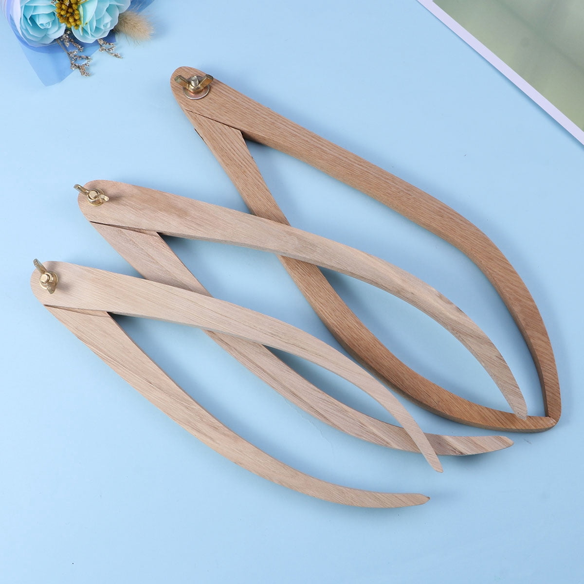 Raindrops 6 pcs  Wooden Calipers Pottery Clay Ceramic Measuring Tool (8inch, 10inch, 12inch)