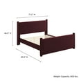 thumbnail image 3 of Modway Rael Performance Velvet Queen Platform Bed in Mulberry, 3 of 9