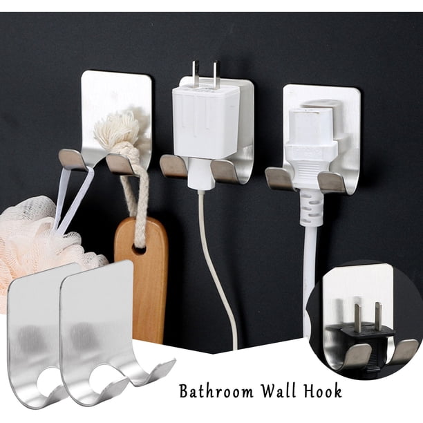 onlyliua Liquidación Gancho de Pared para Ducha de Acero Autoadhesivo, Gancho de Pared para Baño