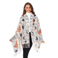 thumbnail image 3 of FORMRS Womens Scarf Winter Soft Long Big Warm Shawls Wrap Tassel Scarves, Cartoon Gray Houses, 3 of 9