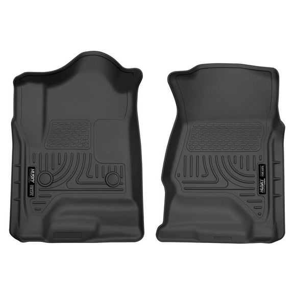 Husky Liners 18231 Weatherbeater Floor Mats Fit 2014-2020 Escalade/Suburban/Yukon/Tahoe/Silverado/Sierra Crew/Double Cab Front Row Liners 2pc Black