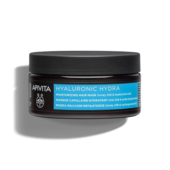 Apivita Mascarilla Capilar Hidratante 200ml - Hyaluronic hydra Tratamiento Capilar Intensivo Natural on Miel Stb y &Aacute;cido hialur&oacute;nico - Hidrataci&oacute;n Profunda, Repara Da&