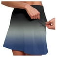 thumbnail image 2 of MIXUE Skirts For Women Summer Gradient Print Elastic High Waist Yoga Sports Mini Tennis Skirt Holiday Wear,Gray,XL, 2 of 6