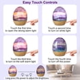 thumbnail image 5 of Artistone Egg-Shaped Rainbow Fluorite Crystal Night Light Carved Gemstone USB Rechargeable Lamp, 5 of 5