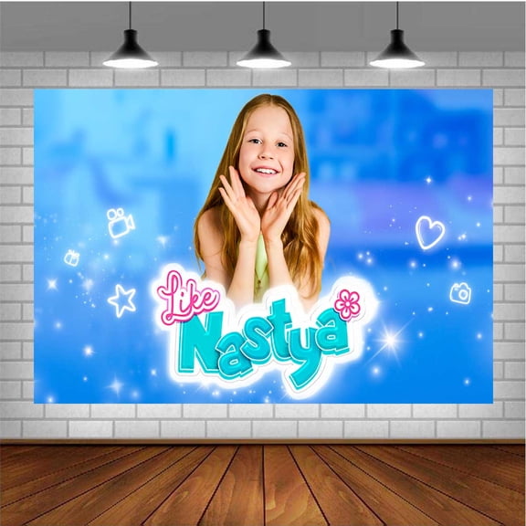 Like Nastya Banner Poster Wall Decor Birthday Backdrop Background Party Supplies Taspestry