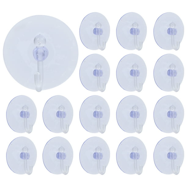 40pcs ganchos de succión ganchos de succión claros tazas de succión con ganchos para la puerta de la ventana de la pared
