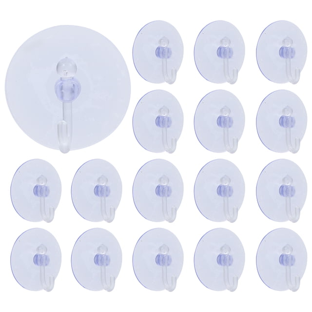 40 ganchos de ventosa transparentes para pared, ventana y puerta.