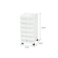 IRIS USA 6Drawer Cart with Organizer Top, White