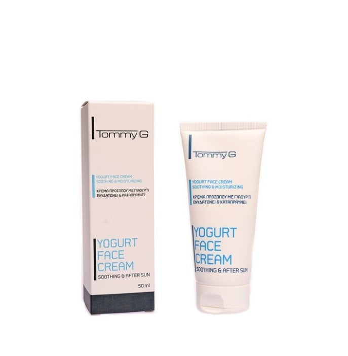 TommyG Greek Yogurt Face Cream, Soothing and After Sun Care, 1.69 oz