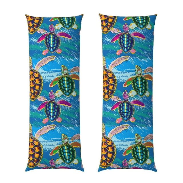 Balery Little Sea Turtles Funda Protectora para Almohada Corporal de Algodón Hipoalergénico con Cierre(55 x 21 pulgadas), Almohadas No Incluidas