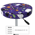 thumbnail image 4 of Round Bar Stool Seat Covers, Cute And Creepy Elastic Round Chair Cover Stool Seat Slipcover Bar Stool Cushions Round Pad for 12-14 inch, 4 of 7