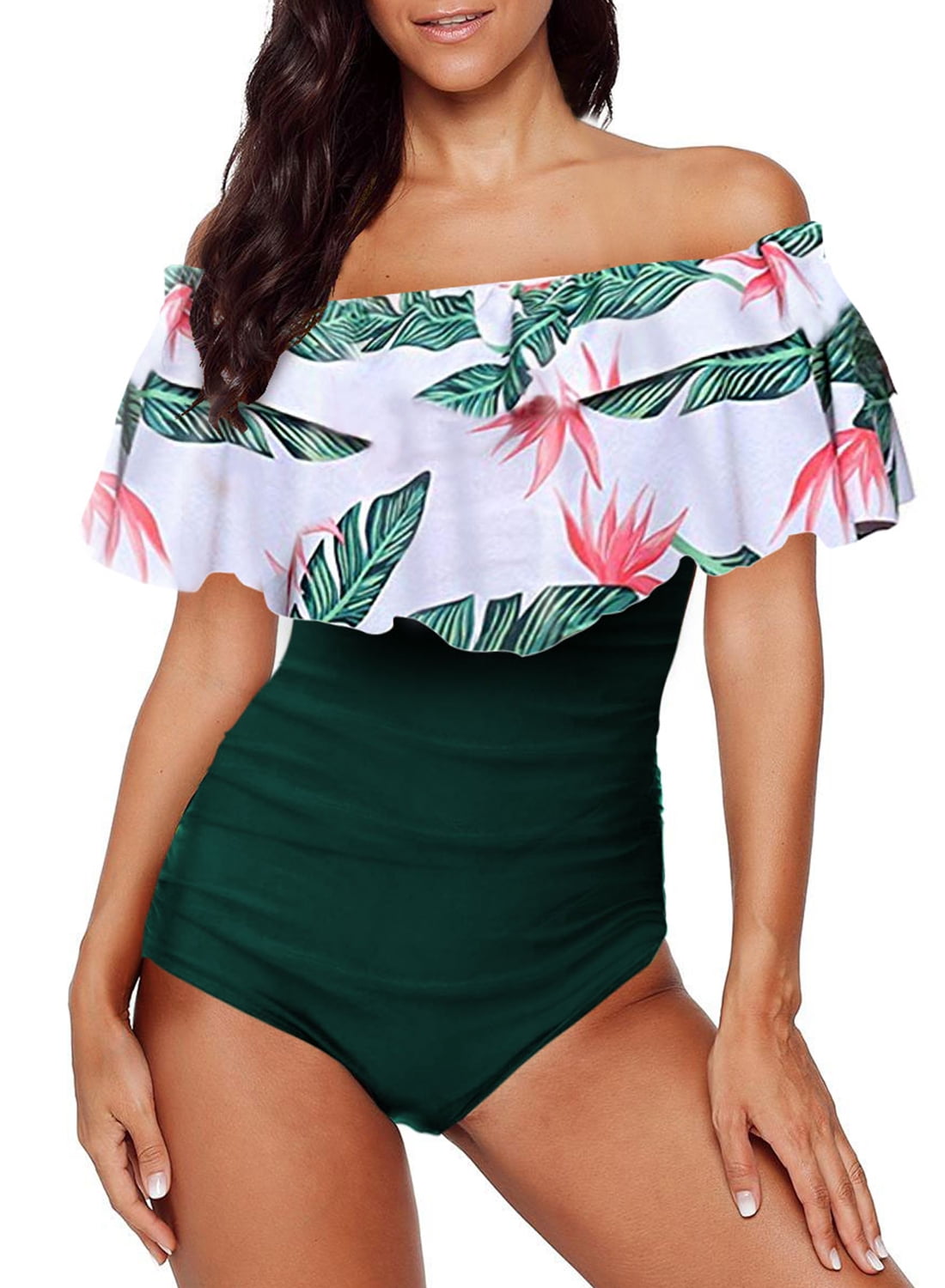 swimsuits with off the shoulder sleeves