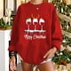 thumbnail image 2 of Navidad moda mujer casual manga larga impreso damas sudaderas tops Fridja ghj987+4939, 2 of 7