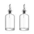 thumbnail image 2 of Bearachild 2 piezas de botella de aceite sellada, lavable, reutilizable, estilo Simple, reemplazo de jarabe de cocina para el hogar, dispensador Cocina y Comedor Plata 350ml, 2 of 6