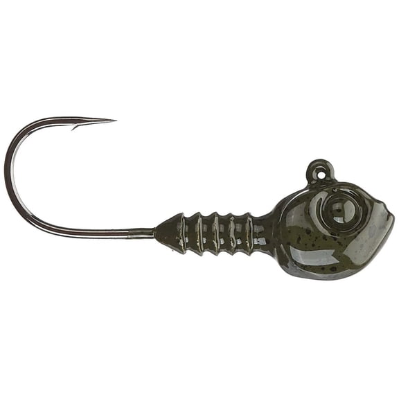 Dirty Jigs Tackle Matt Stefan Guppy Head Jig, Size 1/8 oz, Green Pumpkin