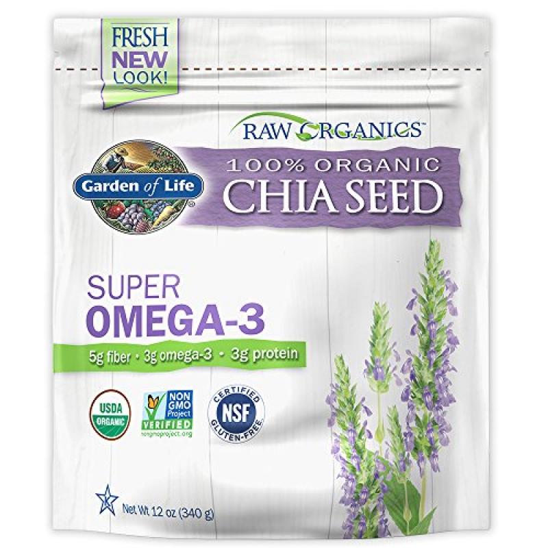Garden of Life Raw Organic Omega 3 Chia Seeds Superfood for Healthy