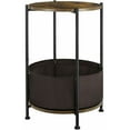 thumbnail image 2 of Industrial 2-Tier  Round Side Table with Storage Basket, 2 of 7