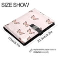 thumbnail image 3 of 9.2x6.7 inch Leather Notebook 100 Sheets, Multi-Pocket Design & Pen Loop Beautiful Butterflies Refillable Journal Organizer, 3 of 6