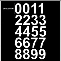 CCOCC Stickers Sheet of 2 inch (White) Numbers Custom Street Address Mailbox Decal Stickers
