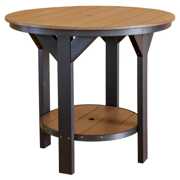 Wildridge Heritage Recycled Plastic 42 in. Round Patio Pub Table