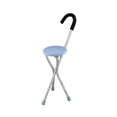 thumbnail image 3 of Muleta plegable con asiento antideslizante, soporta hasta 260 kg, fabricada en acero inoxidable. Redondo Gris, 3 of 8