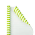 thumbnail image 2 of JAM Paper Lime Green & White Stripe Gift Wrap Paper, 25 sq ft., 2 of 5