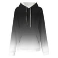 thumbnail image 4 of Fanxing Teen Girl Sudaderas Oversized Hoodie for Women Gradient Drawstring Hooded Pullover Sweatshirts Fall Winter Preppy Clothes Black M, 4 of 5
