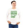thumbnail image 3 of St Patricks Day I'm With Irish Long Sleeve TShirt Men Women Brisco Brands S, 3 of 6