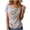 Gray, variant on Staron Women's Casual Solid Color Pleated Short Sleeve Round Neck Blouse Shirts Basic Comfy Relaxed Fashion Top, Green XL