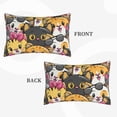 thumbnail image 4 of Naloa Cute Cat Cartoon Pillowcase, Throw Pillowcase, Wrinkle-Free, Stain-Resistant with Hidden Zipper for Bedroom Sofa - 14"x20", 4 of 9