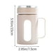 thumbnail image 2 of Vaso de plástico aislante de doble pared con tapa y asa, diseño hermético para té y café caliente, ideal para oficina y negocios, capacidad de 473 ml. Aestivo | Rosa | AESTIVO, 2 of 6