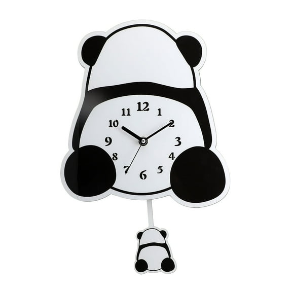 Panda Clock with Swinging Strap