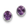 thumbnail image 1 of Sterling Silver Rhodium-plated Amethyst Earrings QE9882AM, 1 of 2