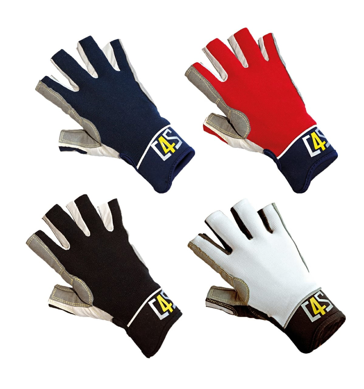 crazy4sailing Racing/Sailing Gloves Unisex-Adult L (Black, White, Red, Navy)