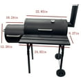 thumbnail image 3 of 30" Charcoal Grill Equipped with Offset Printed Smoking Box Outdoor Patio, 3 of 10