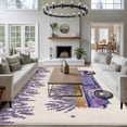 thumbnail image 3 of Purple Lavender Area Rugs 5'x8', Washable Small Throw Rugs for Classroom Bedroom, Spring Floral Flowers Truck Farmhouse Beige Indoor Outdoor Rug Non-Slip Low Pile Carpet Runner Reversible Floor Mats, 3 of 8