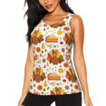 thumbnail image 1 of Fotbe Thanksgiving With Turkey Blusas Sin Mangas para Mujer – Estilo Casual, Corte Suelto, Slim-Fit, Cuello Redondo Deportivo, Tops de Verano para Gimnasio y Yoga-X-Large, 1 of 7